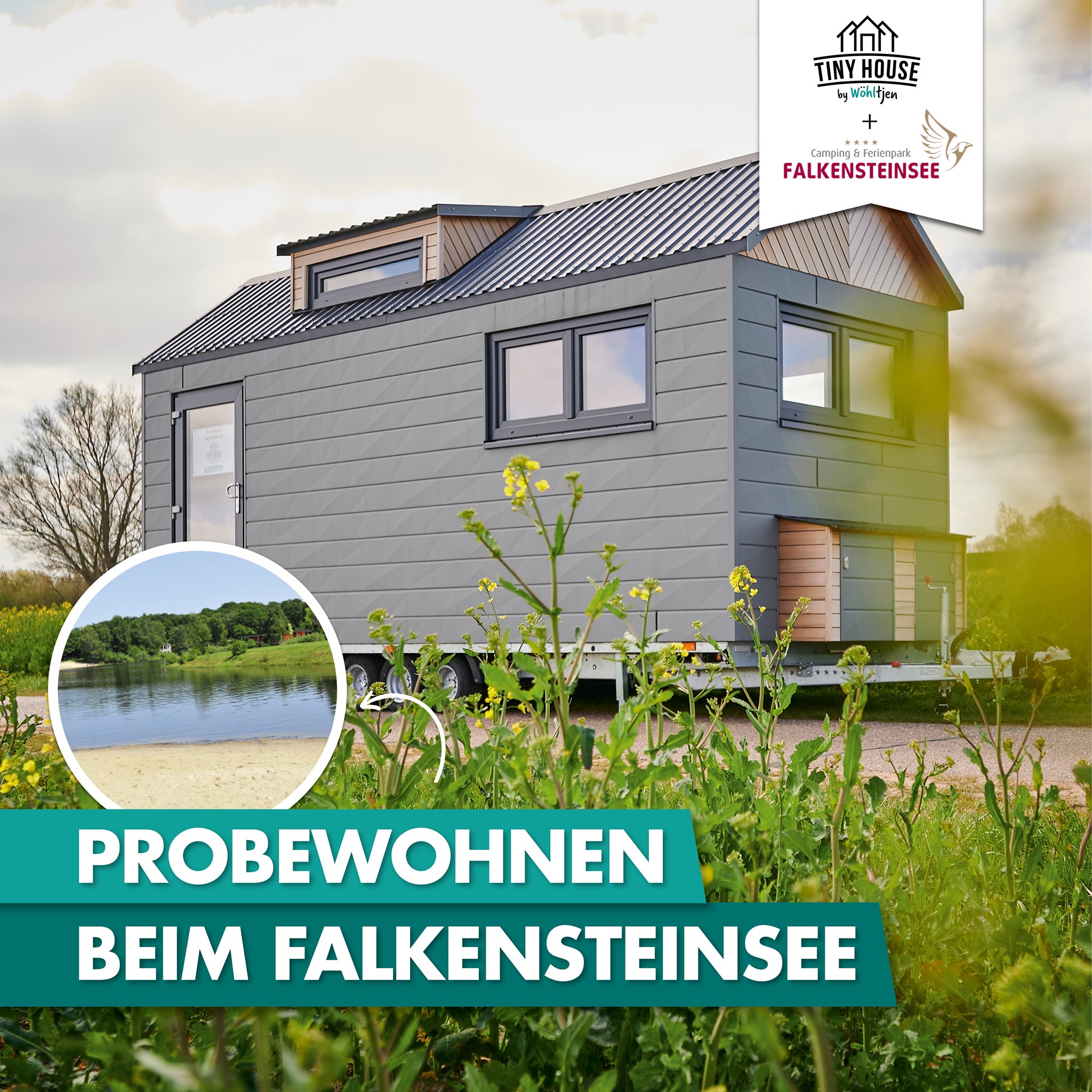 Tiny House kaufen bei Tiny House by Wöhltjen Probewohnen am Falkensteinsee